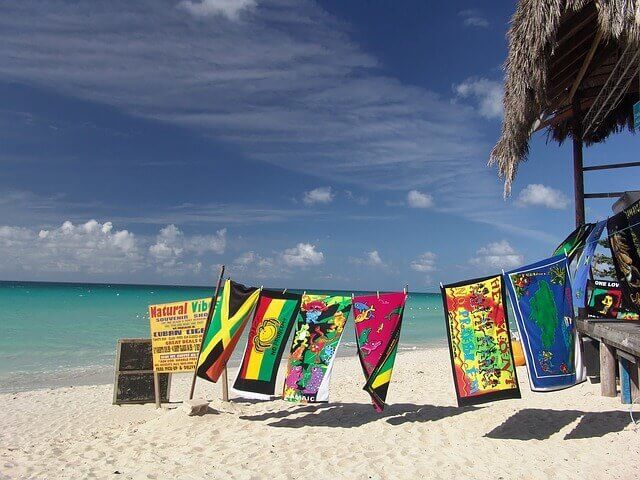 Jamaika strand, kreuzfahrt im mai