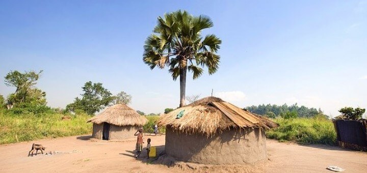 Uganda Reisen Afrika, Hütte