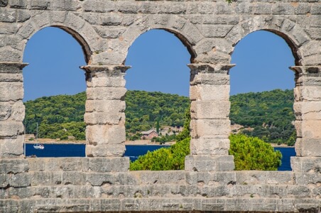 Pula Kroatien Amphietheater, Autoreisen Europa