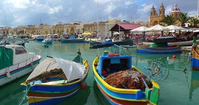 Malta Reisen, Fischerboote am Hafen